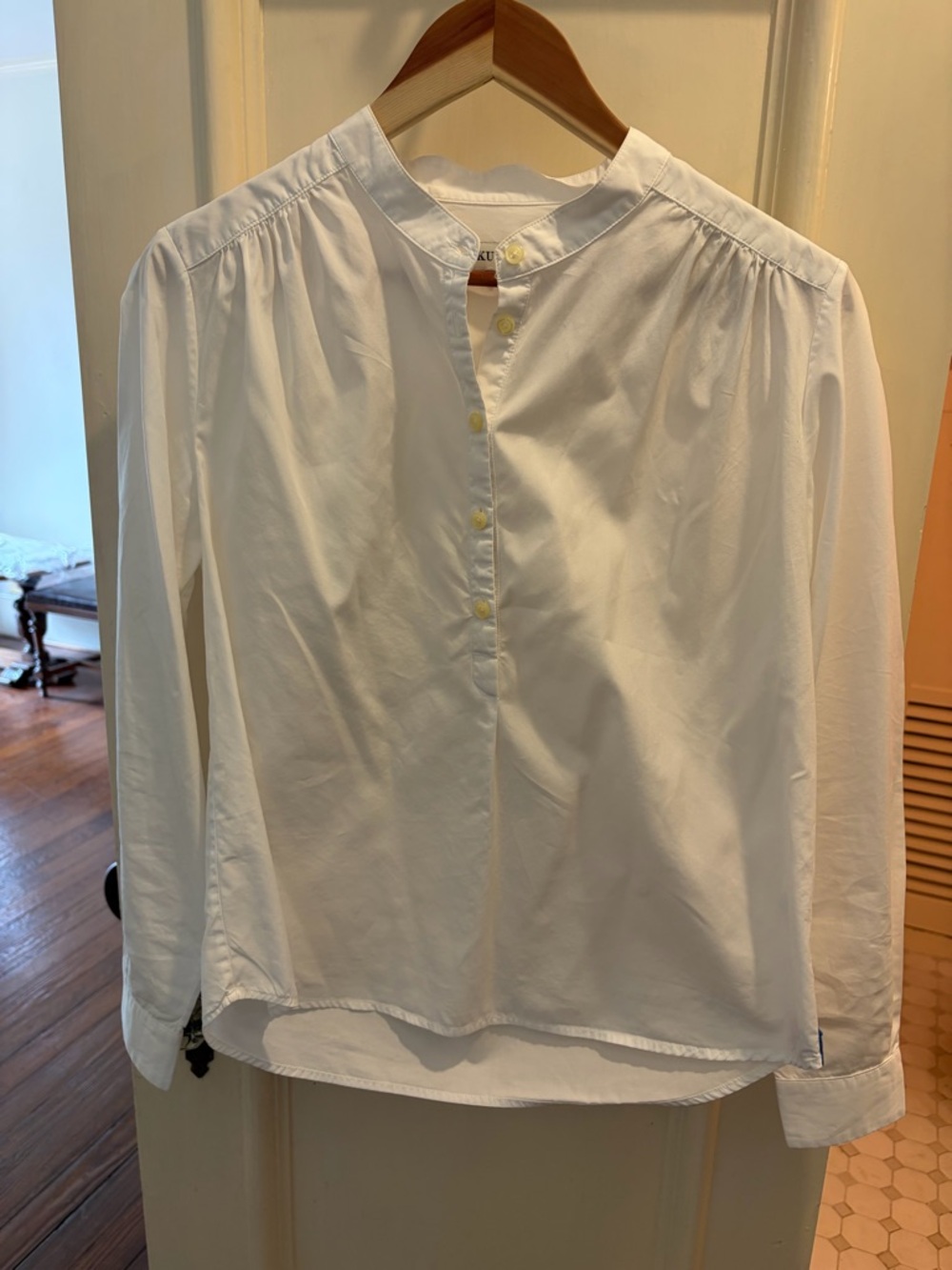 KULE White Collared Button Shirt